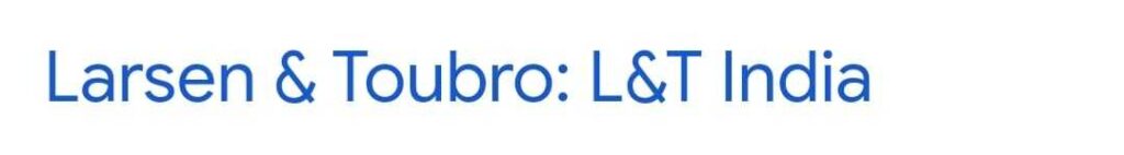 Larsen & Toubro (L&T India)